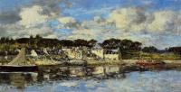 Boudin, Eugene - Le Faou, The Village and the Port on the River